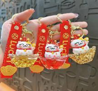 Брелок акриловый Кот Монека