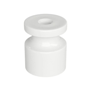 Изолятор универсальный пластиковый, цвет - белый (10шт/уп)