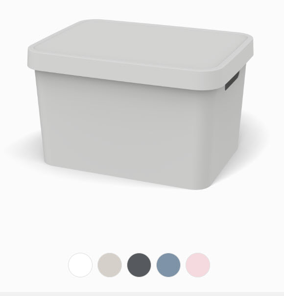 Ящик д/хранения Folk 17,0л Светло-серый (6)