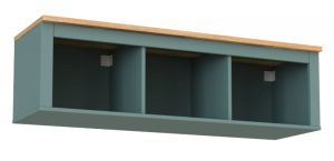 Полка Сага 3 бирюза ясень