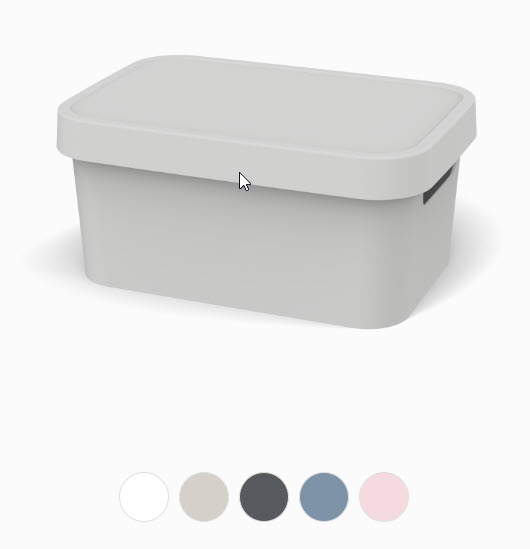 Ящик д/хранения Folk 4,5л Светло-серый (14)