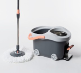 Набор для уборки "Easy home" серый с оранж с педалью (1)