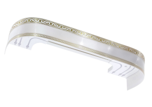 Карниз "Монарх" 3,6м белый глянец 3-х рядный с поворотами (5)