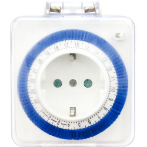 Розетка-таймер (суточная) в защитном корпусе IP44 3500W/16A 230V, 61924 (ТМ31)
