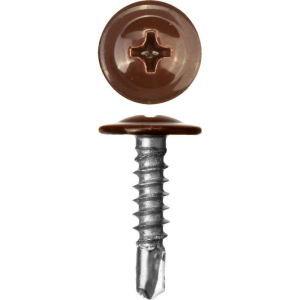 Саморез СММ 4,2*19 сверло RAL 8017 шок.- коричневый (250 шт) - коробка/40