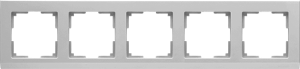 Рамка Stark Серебряный 5-х местная Werkel W0051806 (10)