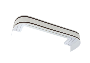 Карниз "Лайн" 2,4м жемчуг/орех 2-х рядный с поворотами (5)