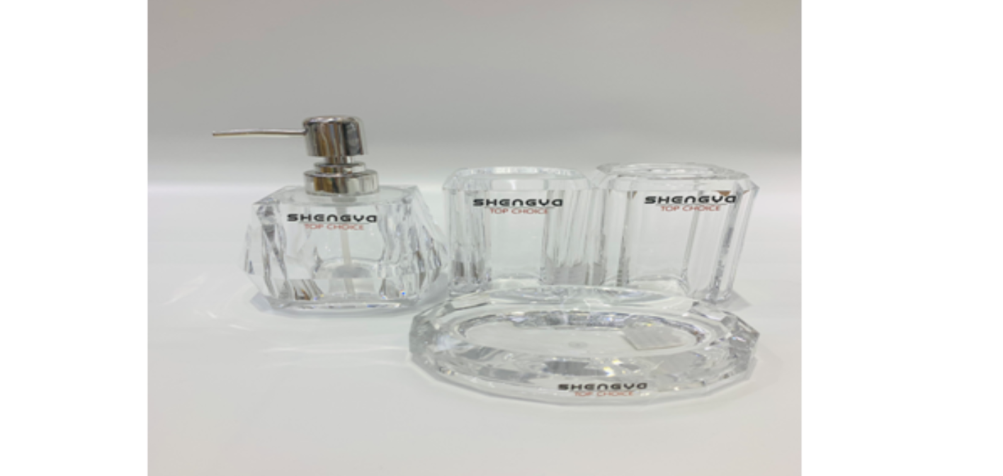 Стакан прозрачный для зубных щеток акрил