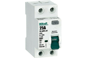 ВДТ 2P 25А 30мА тип A 6кА УЗО-03 Dekraft (6)
