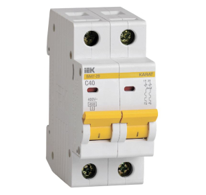 Автоматический выключатель 2P 40А С ВА47-29 4.5кА IEK