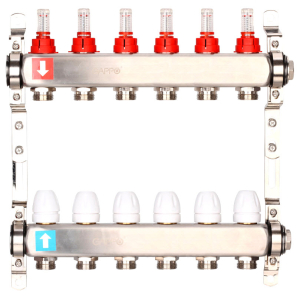Коллектор регулируемый с расходомерами Нерж 6вых GAPPO (1)