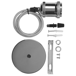 Подвес с патроном E27 1м серебро (10)