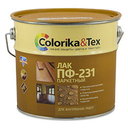 Лак ПФ-231 паркетный 2,7л глянцевый Сolorika (4)