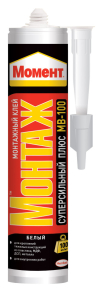 Момент Монтаж Суперсильный Плюс МВ-100 клей 380г белый (12)
