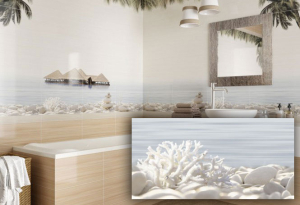 Декор Релакс Дель маре берег с коралл. 249*500 (уп.12шт)