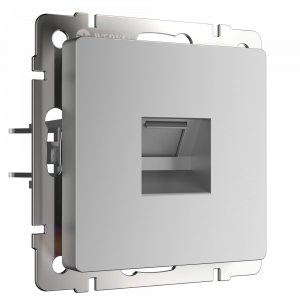 Серебряный розетка Скрытой установки  Ethernet RJ-45  W1181006 Werkel (10)
