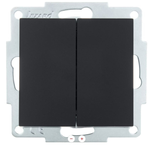 Чёрный бархат выключатель 2-х клав 742-4288-101 VESNA (10шт)