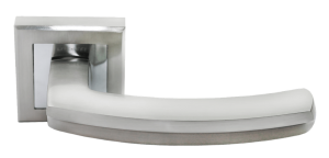 Ручка дверная RAP 11-S SN/CP -IND, квадр накл, никель/хром (30)