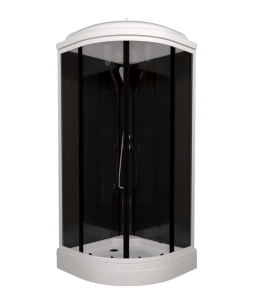 Душевая кабина Нова (88*88) А" низкий поддон, черный(_1_)