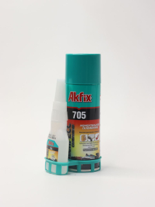 Клей двухкомпонентный Akfix 705 (В65 гр+200 мл) блистер (24)