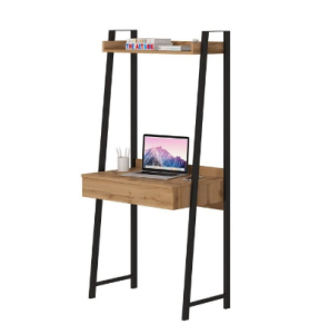 Стол письменный УНИКУМ  Ст025.0_80 (ЛДСП Дуб Вотан/МЕТАЛЛ Черный Муар (0157/0009))