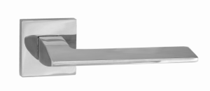 Ручка дверная Puerto 03 "Ночиата", квадр. накладка, хром блестящий (20)