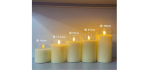 Свеча прозрачная 7,5*15 см батарейки 3 ААА