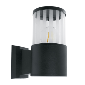Светильник садово-парковый, 230V E27, DH0901, черный (на стену вверх)(_10_)