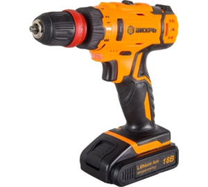 Дрель-шуруповерт акк. Вихрь ДА-18Л-2КC 18В, 2,0 А/ч, 0-400; 0-1400 об.мин, реверс, з/у, кейс