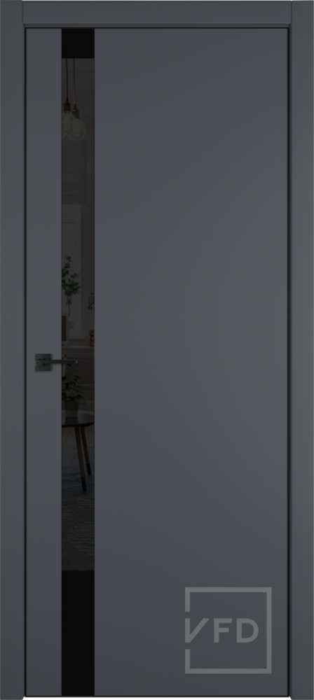 Дверь Urban 1SV Emalex onyx Black gloss 4-хBE ПО700 (врезка под замок)