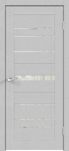 Дверь Линия Х10 Грей эмалит текстурный/стекло зеркало ПО 800
