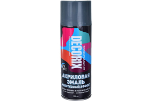 Аэрозольная эмаль молотковый эффект DECORIX, 520, темно-серый (12)