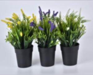 Растение искусственное в кашпо h=25см микс арт.10922-5735 Код269689