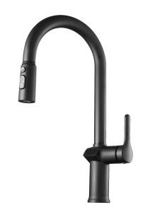 Смеситель для кухни вытяжной с дисплеем Black, арт. K15B LED(_5_)