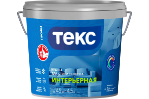 Краска ТЕКС Профи В/д Интерьерная Супербелая Матов. 4,5л=6,9кг (1/72)