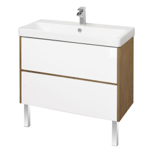 Тумба Сканди 90 Бел/Дуб Рустик + Рак. Адриана 90 (1)