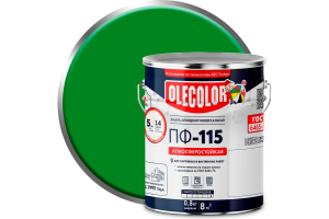 Эмаль ПФ-115 Ярко-зеленый 5кг Olecolor Глянц. (4)