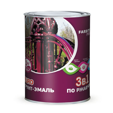 Грунт-эмаль по ржавчине Голубой Профи 0,9кг Olecolor Глянц. (14)