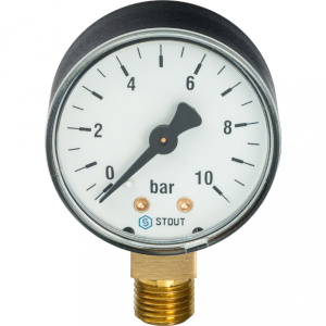 Манометр радиальный. Корпус Dn 50 мм 1/4 , 0...10 бар, кл.2.5