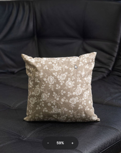 Подушка декоративная 40*40 Рогожка "Sonnet" арт.23 Реверанс беж