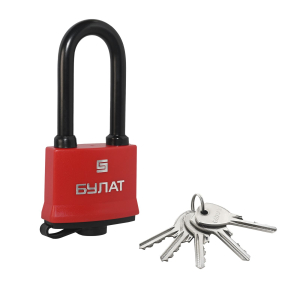 Замок навесной БУЛАТ ДД ВС 1-П54-01 ПЛ всепогодный 5 кл. d=8,6мм (48,6)