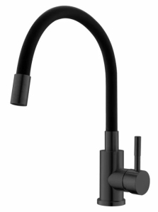 Смеситель для кухни Snake гибкий излив черный, арт. K44BTotal(_10_)