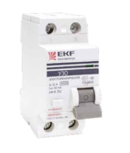 Устройство  защитного отключения  ВДТ-40 2P 63А/30мА (электронное) EKF Basic (1)