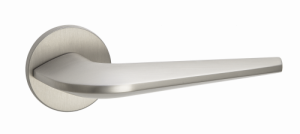 Ручка дверная Puerto SLIM 06 "Макиато", кругл накл, никель супер мат. (20)