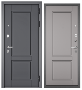 Дверь TRUST MASS РР Антрацит букле, 9SD-1 Оскуро Веллюто/Эмаль светло-серая, 9SD-1, 2050, 860 правая