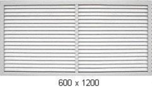 Решетка ПВХ рад 600х1200 бел (1уп/5)(_1/5_)