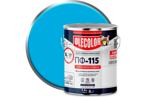 Эмаль ПФ-115 Светло-голубой 5кг Olecolor Глянц. (4)