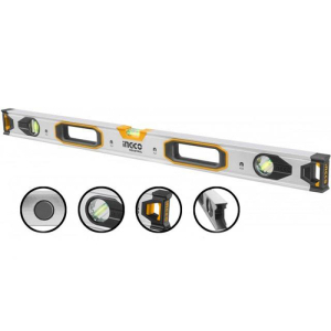 Уровень 1500мм алюм.магнит 3 глазка короб INGCO HSL38150M (20)