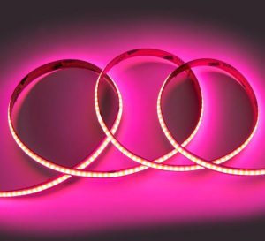 Лента светодиодная GLS-COB-320-8-24-IP20-P 5 м, 8Вт/м, 24В, 8мм, 320 диодов/м, 900Лм/м, IP20 розовый