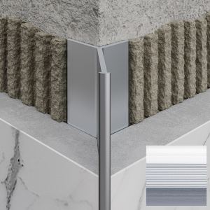 Профиль для керамической плитки РП-АКП-17 2,7 м анодированый серебро матовый (10)